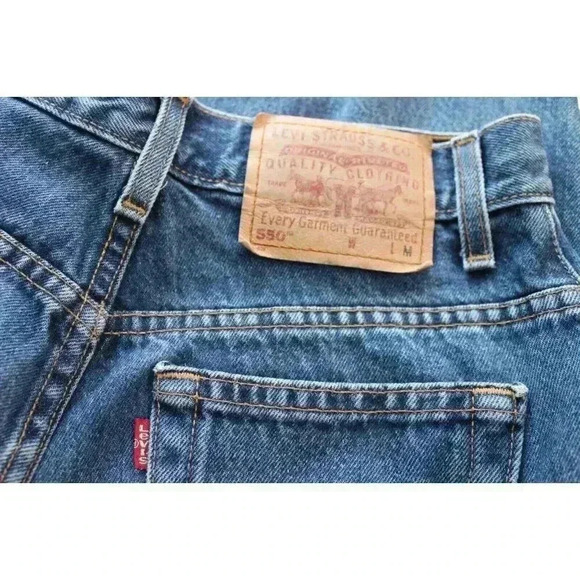 Vintage Y2K Levi's 550 Jeans Size 8 Petite Classic Relaxed Fit Tapered Leg Baggy - Picture 13 of 13